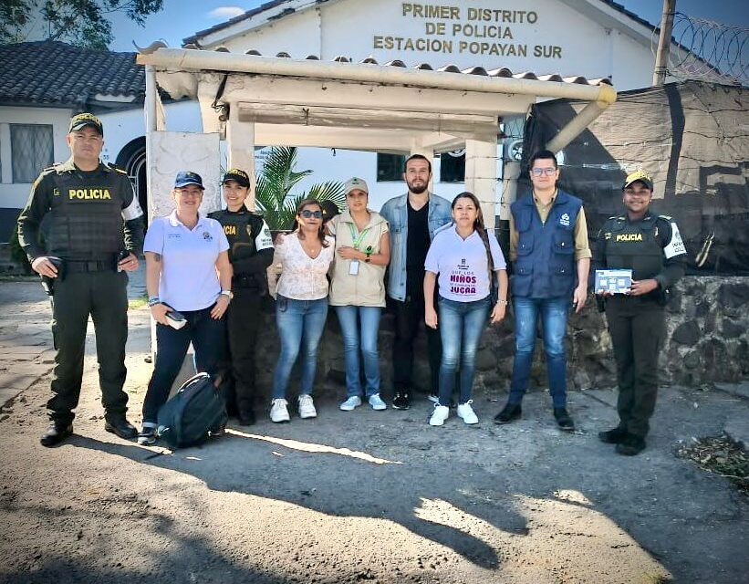 Policía Nacional y aliados lanzan campaña contra el reclutamiento forzado de menores en Popayán.