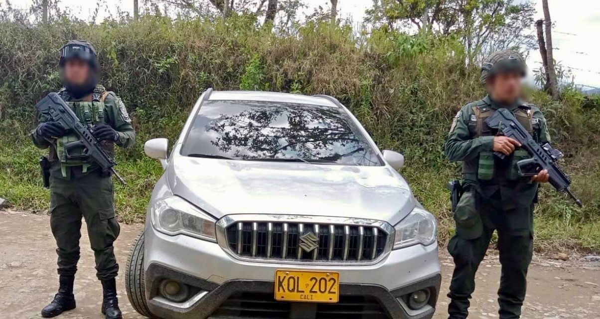 Policía Nacional recupera vehículo reportado como hurtado en zona rural de Timbío