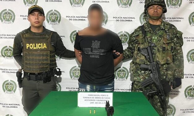 Capturado ciudadano por porte ilegal de arma de fuego en Santander de Quilichao