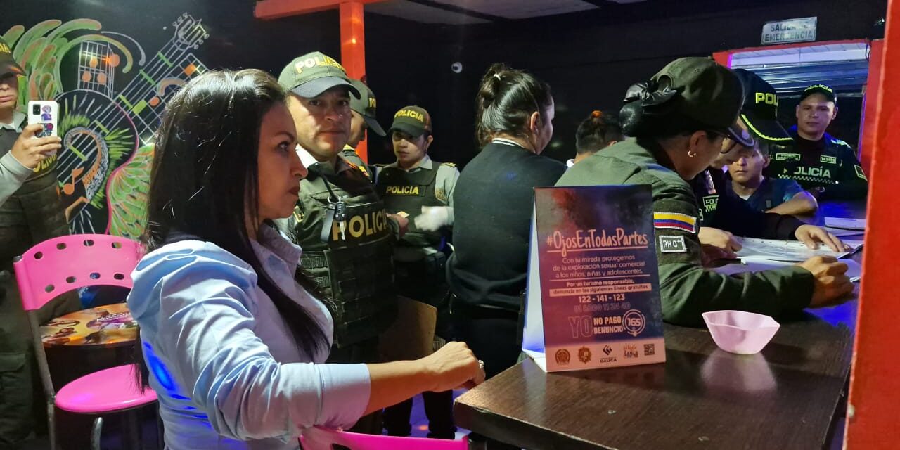 Acciones de vigilancia en Popayán para prevenir explotación sexual infantil