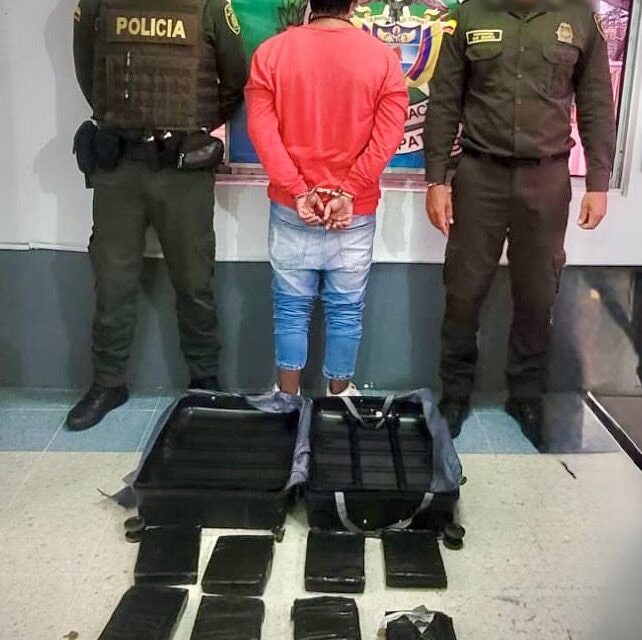 Capturado en flagrancia cuando transportaba en maleta de viaje varios kilos de marihuana en la terminal de Popayán