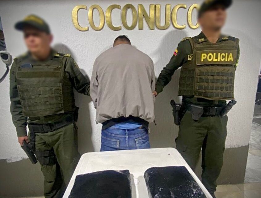 Capturado en el corregimiento de Coconuco por tráfico de estupefacientes