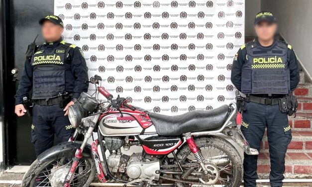 La Policía Nacional recuperó una motocicleta en Timbío Cauca