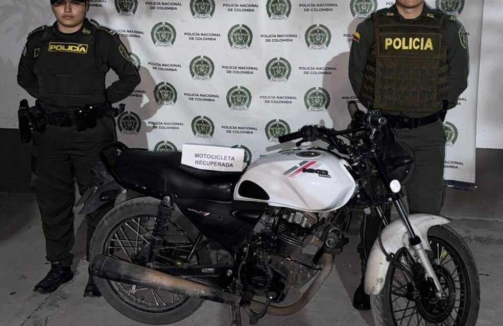 En PUERTO TEJADA una motocicleta fue recuperada