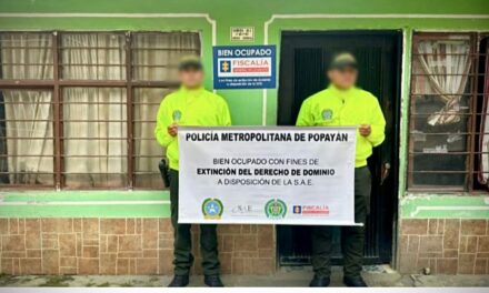 Operación de extinción de dominio y ocupación de viviendas en el combate contra el tráfico de estupefacientes en Popayán
