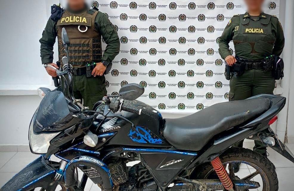 Recuperación de motocicletas robadas por parte de la Policía Nacional en Popayán y Timbío
