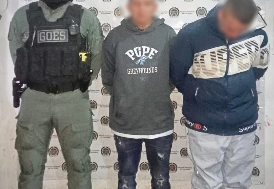 Capturados en tiempo récord dos presuntos delincuentes por hurto y porte ilegal de armas en Popayán