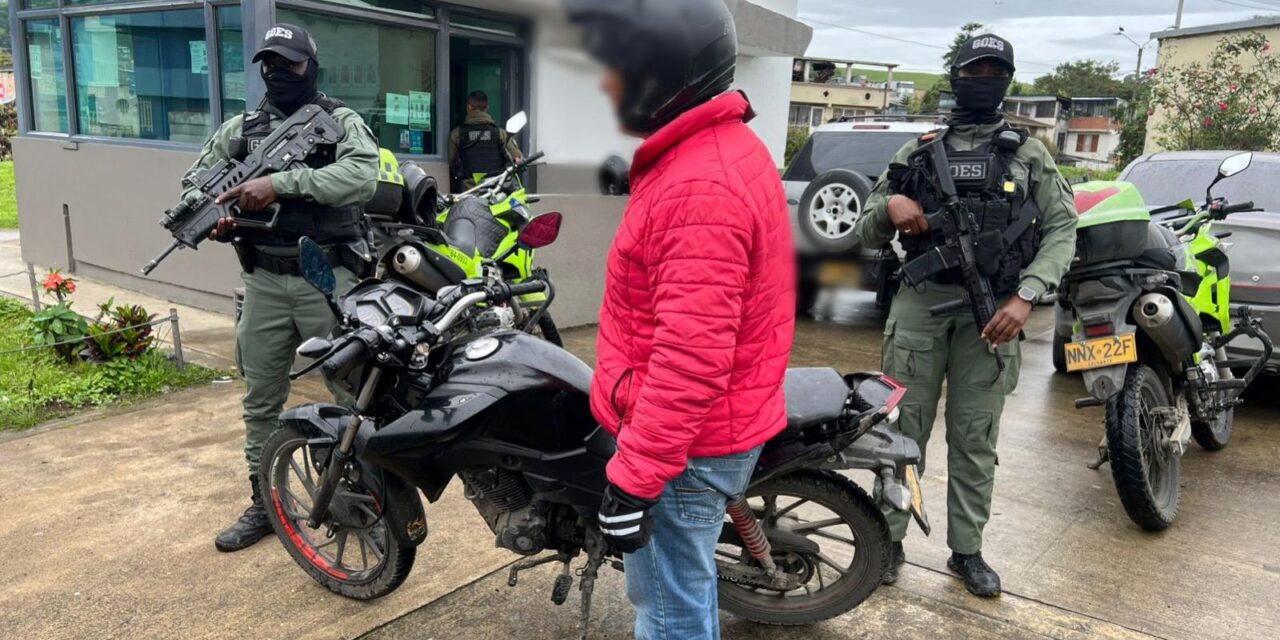 Recuperación de motocicleta hurtada en Popayán
