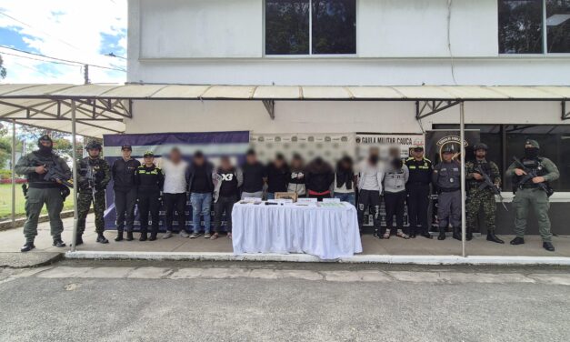 Ofensiva contra el hurto deja 14 judicializados en operativos simultáneos en Cauca, Valle y Huila