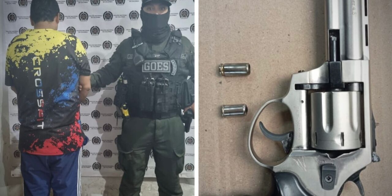 Capturado por accionar arma traumática contra patrulla policial en el barrio Alfonso López