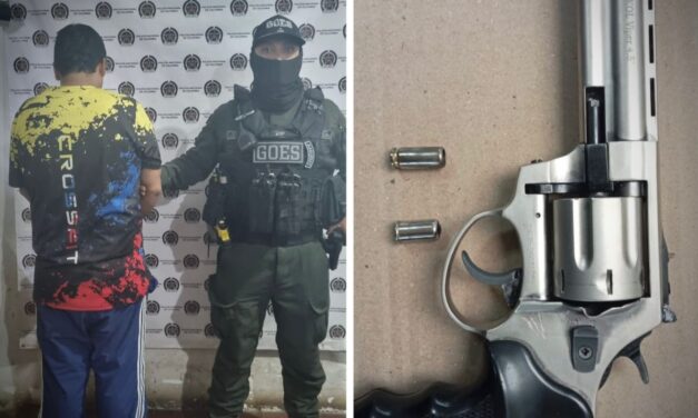 Capturado por accionar arma traumática contra patrulla policial en el barrio Alfonso López