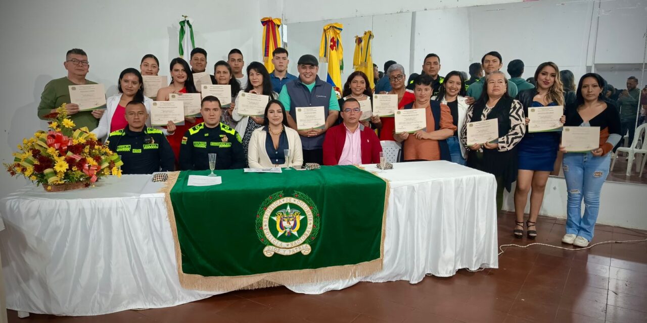 Graduación de 20 Promotores en Convivencia y Seguridad Ciudadana en la Comuna 9 de Popayán