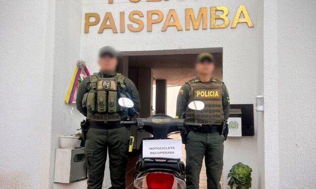 Recuperada motocicleta con denuncia por hurto durante operativos en Paispamba