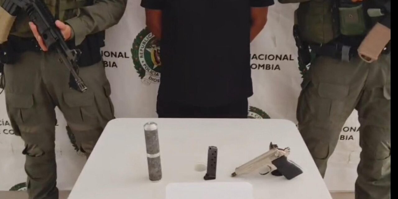 Capturado en flagrancia por porte ilegal de arma en El Bordo, Cauca