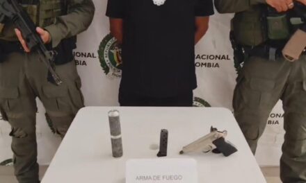 Capturado en flagrancia por porte ilegal de arma en El Bordo, Cauca