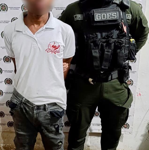 Hombre fue capturado en Popayán por portar arma de fuego ilegal durante operativo policial
