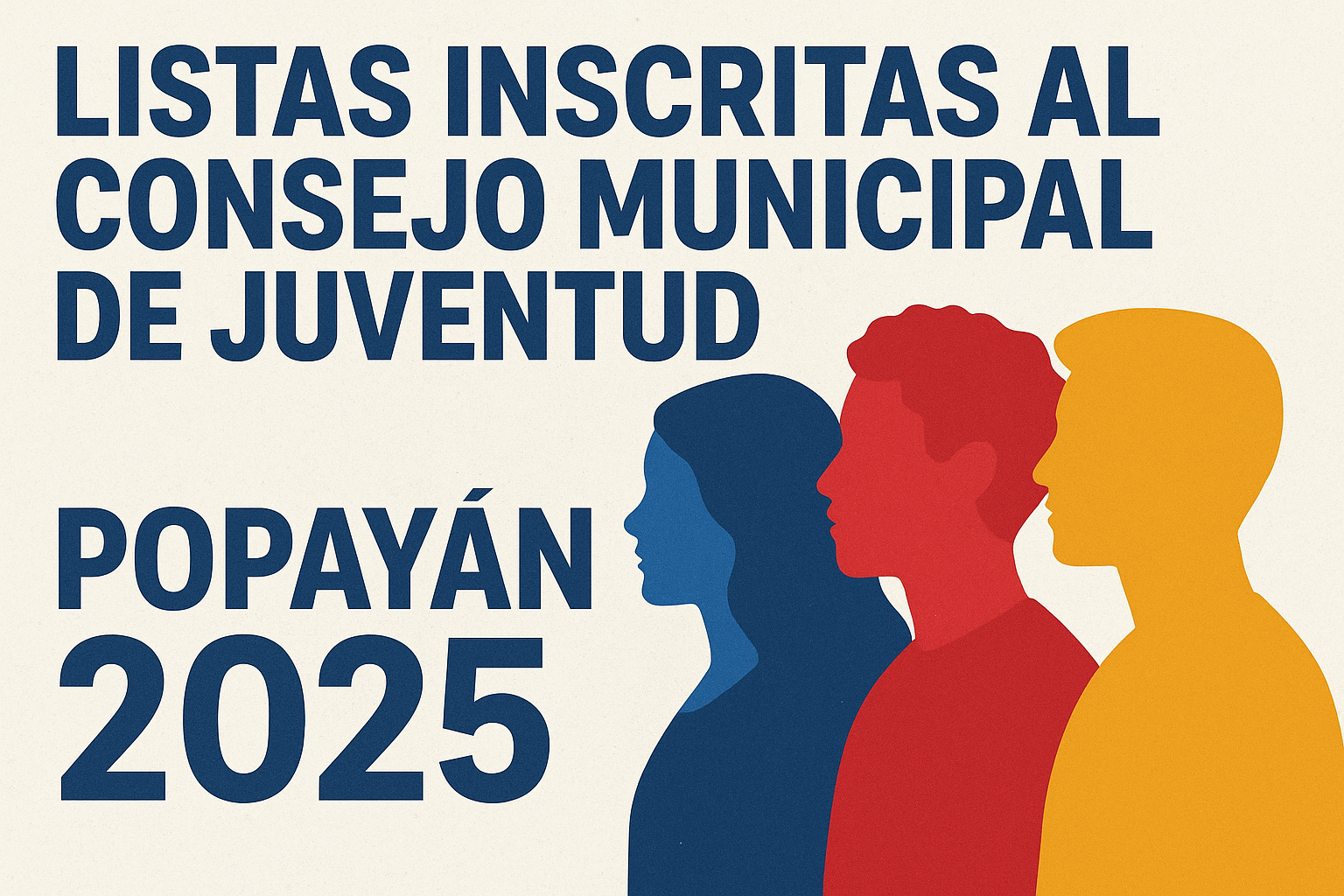 Listas inscritas al Consejo Municipal de Juventud en Popayán 2025