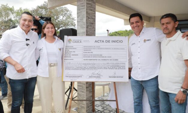 Pavimentación de la vía El Cairo – Cajibío impulsa el desarrollo rural en el Cauca