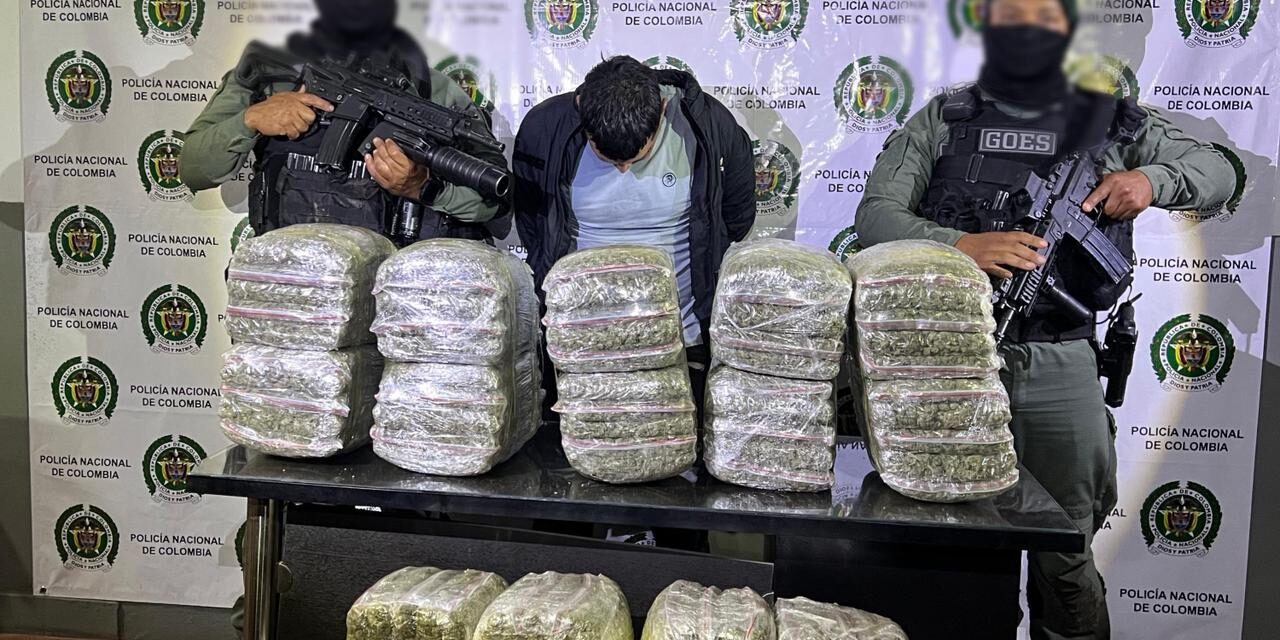 GOES incauta más de 50 kilos de marihuana y captura a un hombre