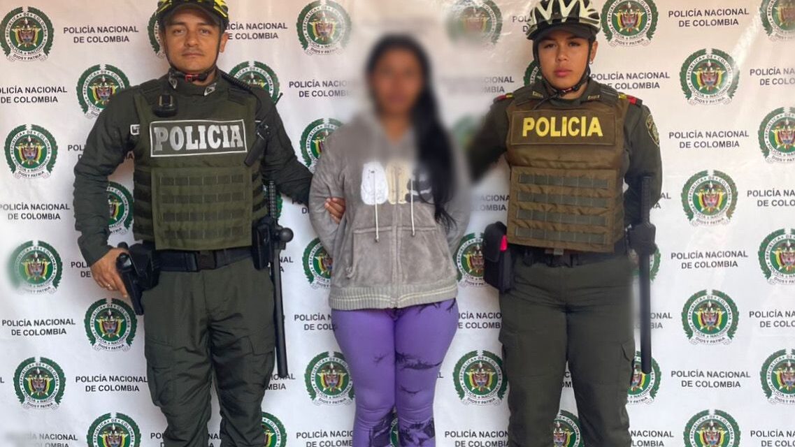 Mujer capturada en el centro histórico de Popayán