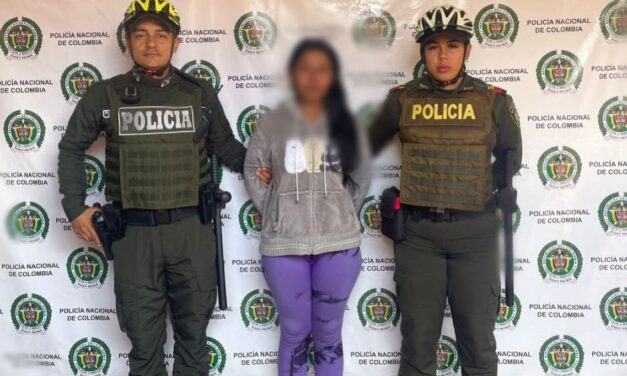 Mujer capturada en el centro histórico de Popayán