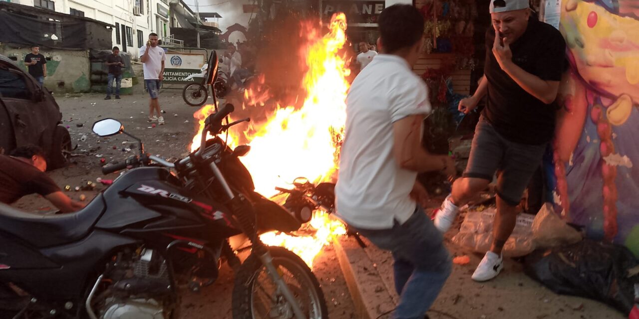 Explosión de moto bomba en Balboa, Cauca