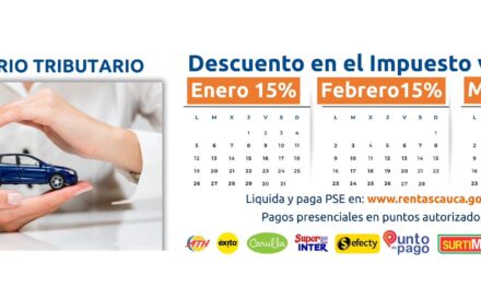 Gobernación del Cauca invita a pagar el Impuesto Vehicular 2026