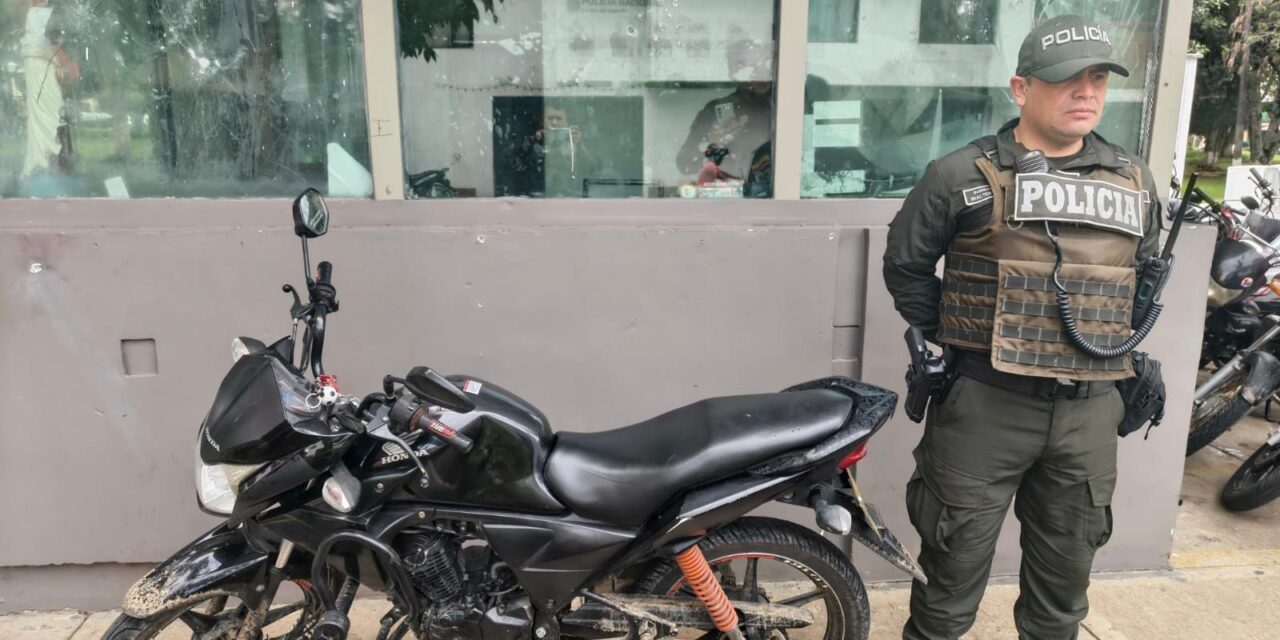 Recuperan motocicleta hurtada en el norte de Popayán gracias a sistema GPS
