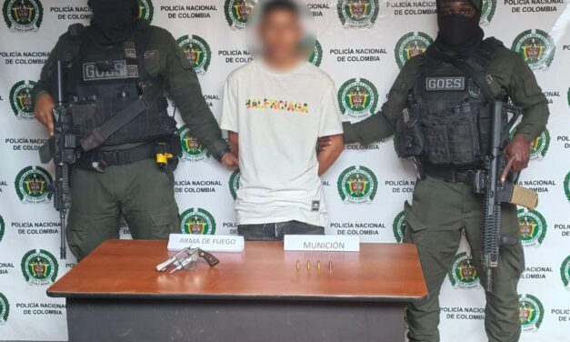 GOES incauta revólver y munición durante procedimiento policial en Popayán