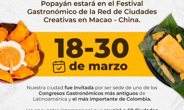 Popayán representará a Colombia en festival internacional