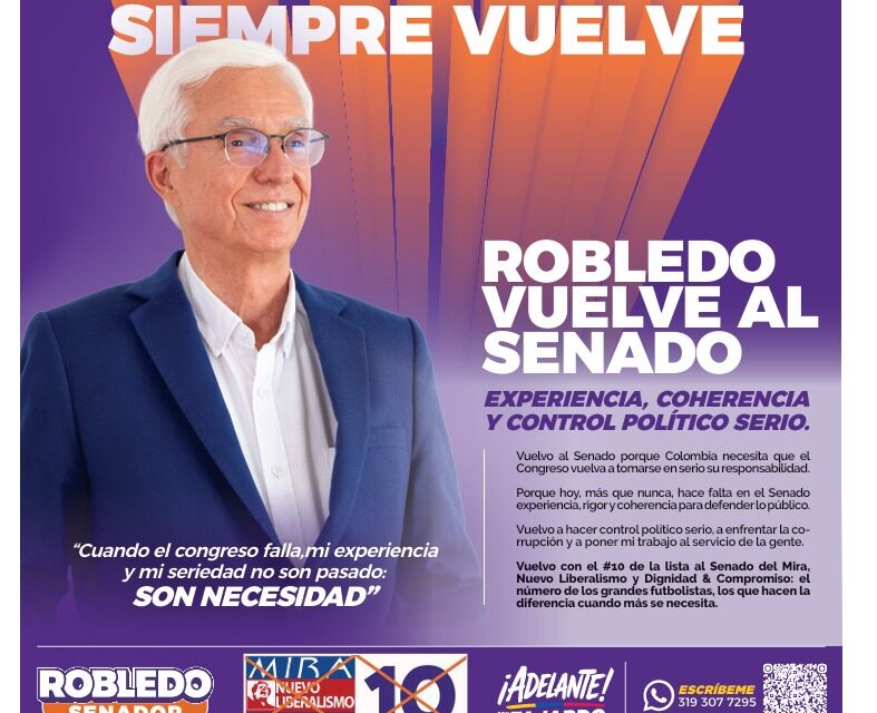 Jorge Enrique Robledo, una necesidad en el Senado