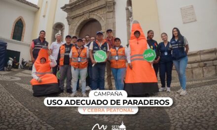 Movilidad Futura Realiza campaña para el uso adecuado de paraderos y cebras peatonales