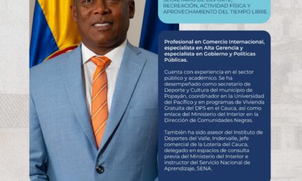 Oyther Manuel Candelo Riascos es el nuevo Secretario de Deporte y Recreación de Popayán