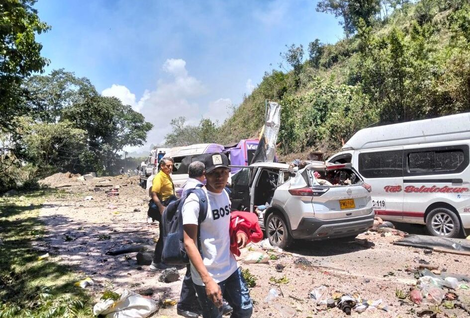 Atentado en la Vía Panamericana en Cajibío, Cauca