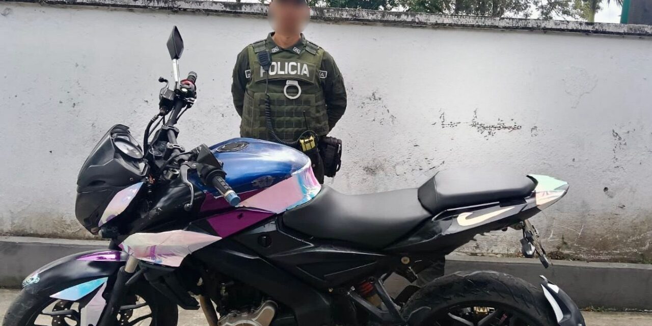 Motocicleta recuperada en Popayán tenía requerimiento judicial por hurto