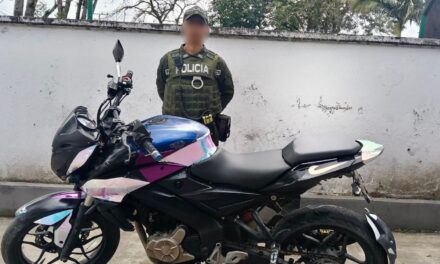 Motocicleta recuperada en Popayán tenía requerimiento judicial por hurto