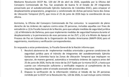 Fiscalía rechaza suspensión automática de órdenes de captura a miembros del Clan del Golfo