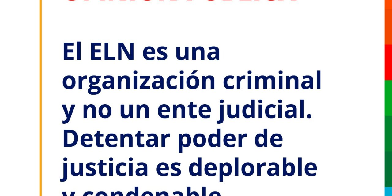 ELN no puede ejercer justicia: Federación Nacional de Departamentos