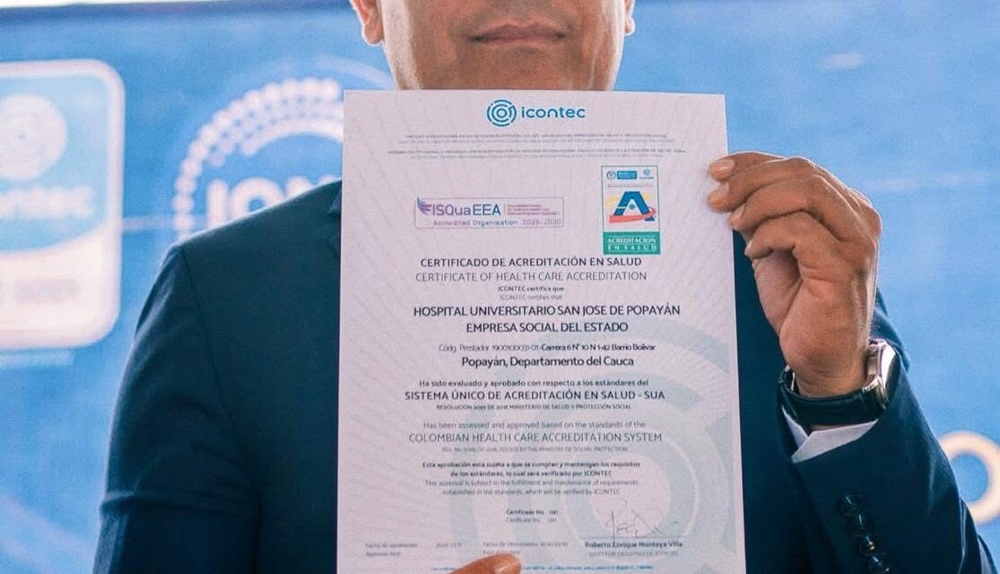 Hospital Universitario San José de Popayán recibe la Certificación ICONTEC