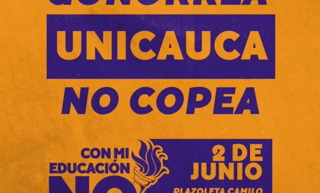 Universidad del Cauca marchó en Popayán para respaldar a Iván Cepeda y rechazar a Abelardo de la Espriella