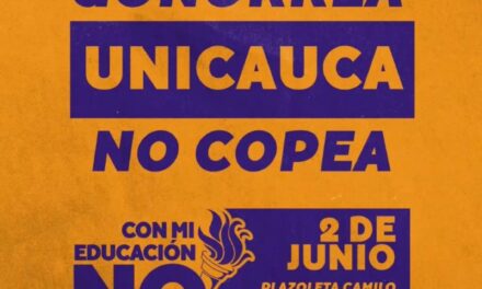 Universidad del Cauca marchó en Popayán para respaldar a Iván Cepeda y rechazar a Abelardo de la Espriella