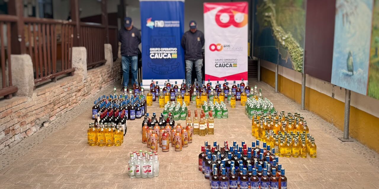Contrabando de licores: Gobernación del Cauca decomisa 586 unidades en operativo en el norte del departamento