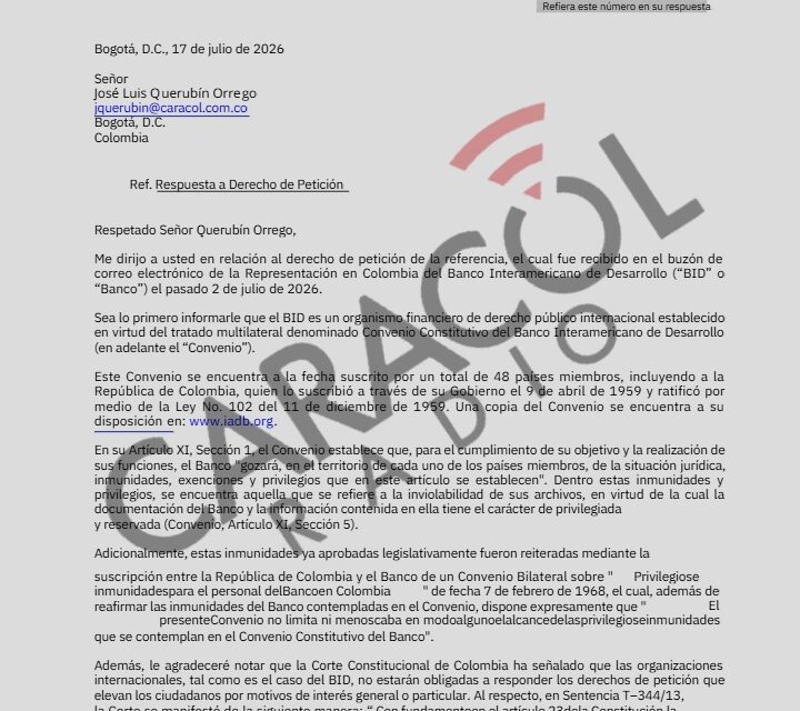 BID niega US$60 millones para empalme de Abelardo de la Espriella
