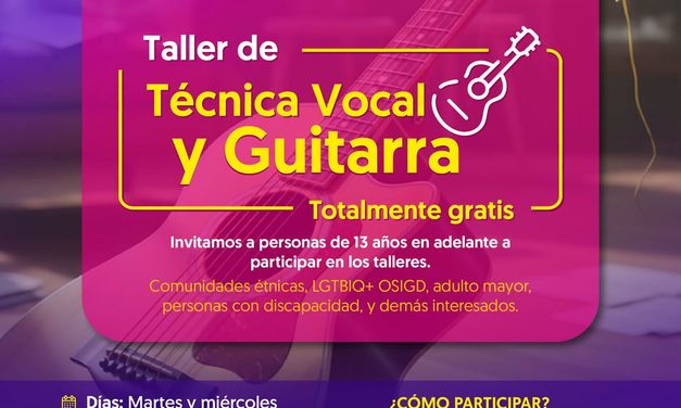 Taller de Técnica Vocal y Guitarra: abiertas las inscripciones