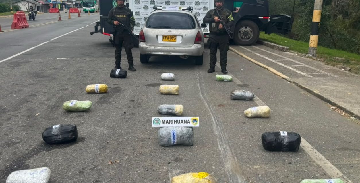 Incautan 17,6 kilos de marihuana en Piendamó