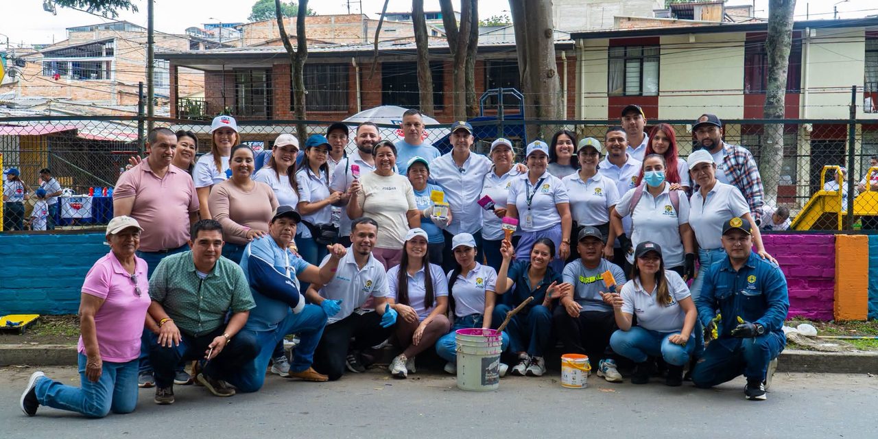 Jornada de embellecimiento en el parque del barrio Tomás Cipriano de Mosquera
