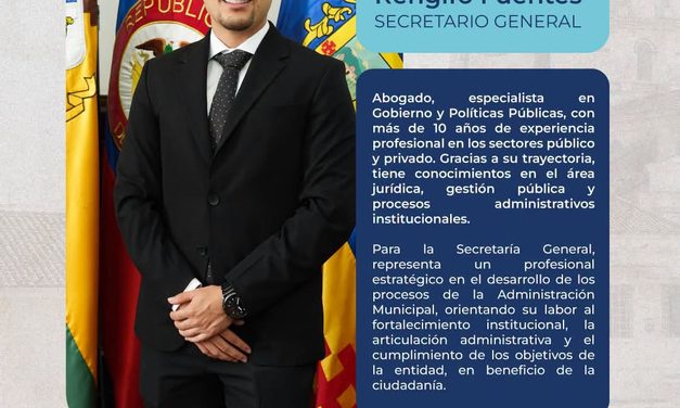 José Tomás Rengifo Fuentes asume como Secretario General de la Alcaldía de Popayán