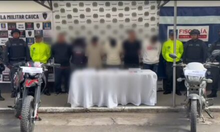 Hurto de motocicletas en Popayán: seis capturas